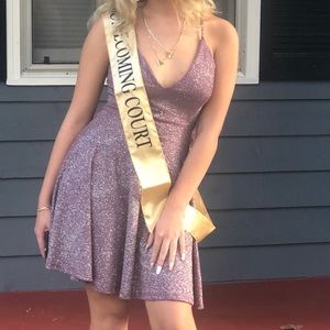 Purple Glittery Prom Dress